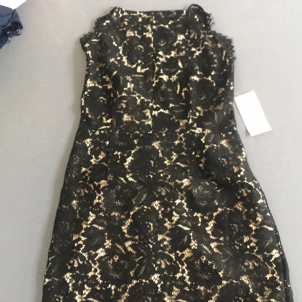 NEVER WORN BEFORE black lace formal dress